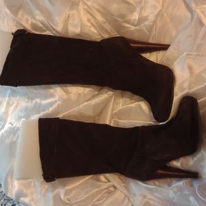 Brown suede boots size 9
